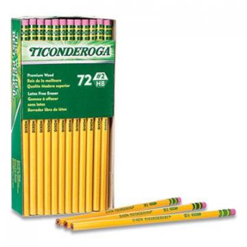 Dixon Ticonderoga Pencils, HB (#2), Black Lead, Yellow Barrel, 72/Pack