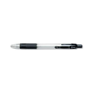 Zebra Z-Grip Mechanical Pencil, 0.5 mm, HB (#2.5), Black Lead, Clear/Black Grip Barrel, Dozen