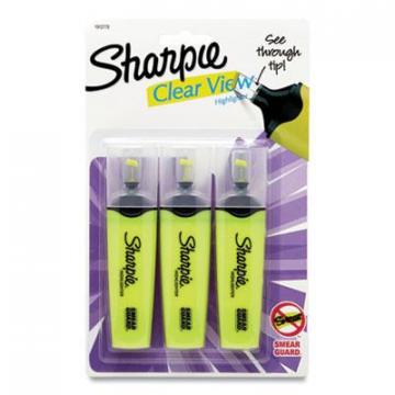 Sharpie Clearview Tank-Style Highlighter, Chisel Tip, Yellow, 3/Pack