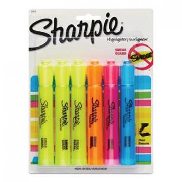 Sharpie Tank Style Highlighters, Chisel Tip, Assorted Colors, 6/Set