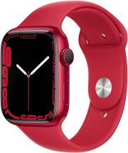 Apple Watch Series 7 GPS, 45mm (Product) RED Aluminum Case with (Product) RED Sport Band - Regular
