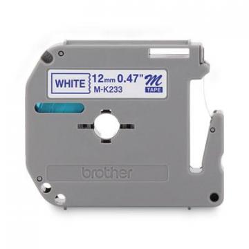 Brother M Series Tape Cartridge for P-Touch Labelers, 0.47" x 26.2 ft, Blue on White