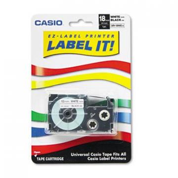 Casio Tape Cassette for KL Label Makers, 0.75" x 26 ft, Black on White