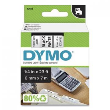 DYMO D1 High-Performance Polyester Removable Label Tape, 0.25" x 23 ft, Black on White