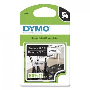 DYMO D1 Flexible Nylon Label Maker Tape, 0.75" x 11.5 ft, Black on White