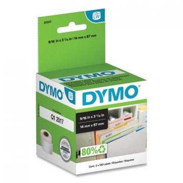 DYMO LabelWriter 1-UP File Folder Labels, 0.56" x 3.43", White, 130/Roll, 2 Rolls/Pack