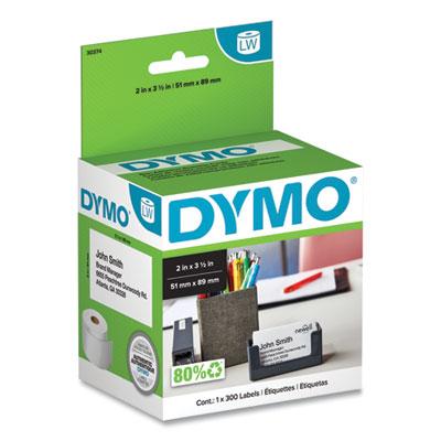 DYMO LabelWriter Business/Appointment Cards, 2" x 3.5", White, 300 Labels/Roll