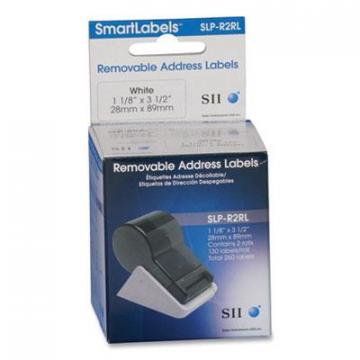Seiko Removable Adhesive Address Labels, 1.12" x 3.5", White, 260/Box