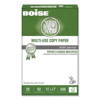 Boise X-9 Multi-Use Copy Paper, 92 Bright, 20lb, 11 x 17, White, 500 Sheets/Ream