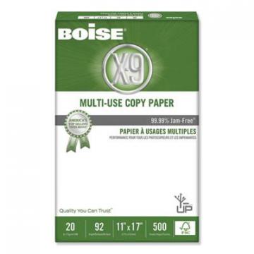 Boise X-9 Multi-Use Copy Paper, 92 Bright, 20lb, 11 x 17, White, 500 Sheets/Ream