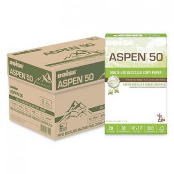 Boise ASPEN 50 Multi-Use Recycled Paper, 96 Bright, 20lb, 11 x 17, White, 500 Sheets/Ream