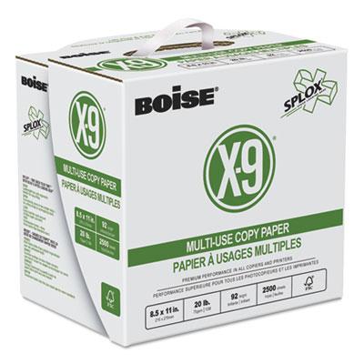 Boise X-9 SPLOX Multi-Use Paper , 92 Bright, 3-Hole, 20 lb, 8.5 x 11, White, 2500 Sheets/Carton