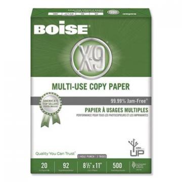 Boise X-9 Multi-Use Copy Paper, 92 Bright, 3-Hole, 20lb, 8.5 x 11, White, 500 Sheets/Ream