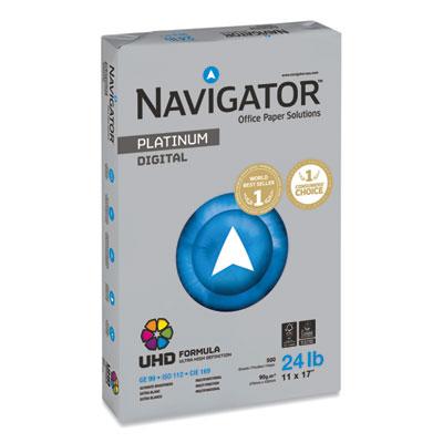 Navigator Platinum Paper, 99 Bright, 24lb, 11 x 17, White, 500 Sheets/Ream