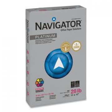 Navigator Platinum Paper, 99 Bright, 28lb, 11 x 17, White, 500 Sheets/Ream