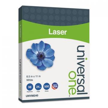 Universal Deluxe Laser Paper, 98 Bright, 24lb, 8.5 x 11, White, 500/Ream
