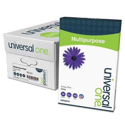 Universal Deluxe Multipurpose Paper, 98 Bright, 20lb, 11 x 17, Bright White, 500 Sheets/Ream