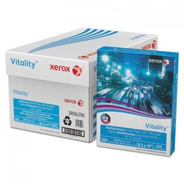 Xerox Vitality 30% Recycled Multipurpose Paper, 92 Bright, 20lb, 8.5 x 11, White, 500/Ream