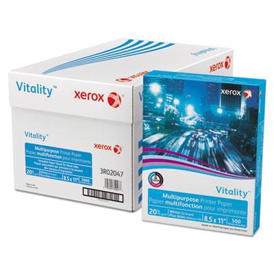 Xerox Vitality Multipurpose Print Paper, 92 Bright, 20lb, 8.5 x 11, White, 500/Ream