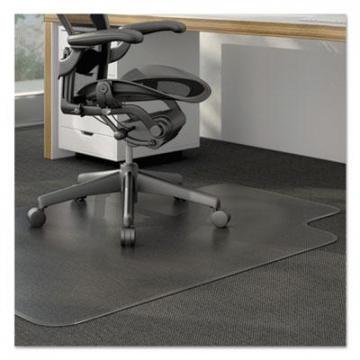 Alera Moderate Use Studded Chair Mat for Low Pile Carpet, 36 x 48, Lipped, Clear