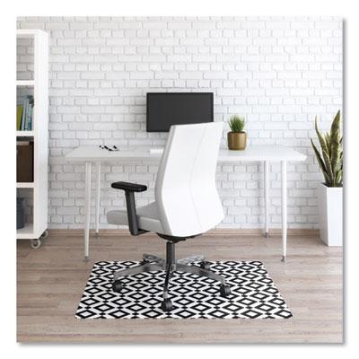 deflecto FashionMat Chair Mat, Rectangular, 35 x 40, Diamonds