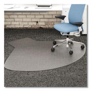 deflecto SuperMat Frequent Use Chair Mat, Medium Pile Carpet, 60 x 66, L-Shape, Clear