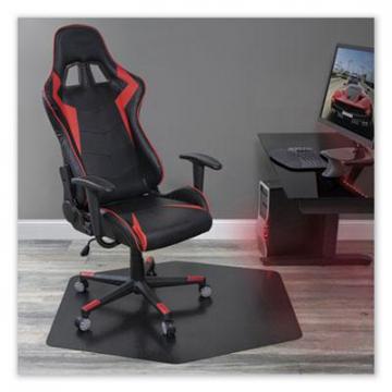ES Robbins Game Zone Chair Mat, For Hard Floor/Medium Pile Carpet, 42 x 46, Black