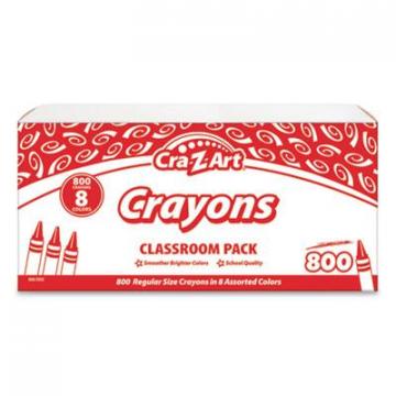 Cra-Z-Art Crayons, 8 Assorted Colors, 800/Pack
