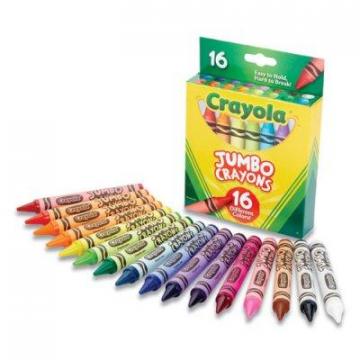 Crayola Jumbo Classpack Crayons, Assorted, 16/Box
