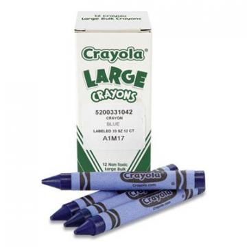 Crayola Bulk Crayons, Large, Blue, 12/Box
