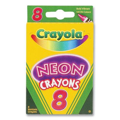 Crayola Neon Crayons, Assorted, 8/Pack