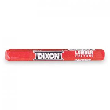 Dixon Lumber Crayons, 4 1/2 x 1/2, Red, 12/Box