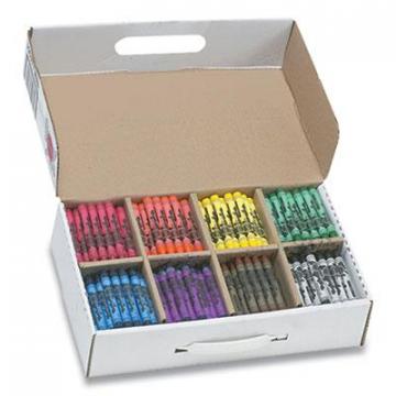 Prang Crayons Class Pack, Large, 8 Colors, 400/Carton