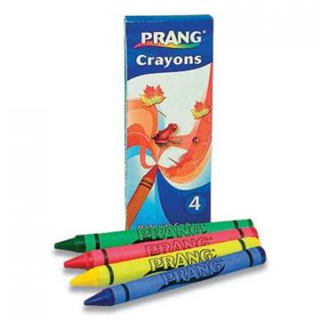 Prang Crayons Made with Soy, 4 Assorted Colors, 4/Pack, 288 Packs/Carton