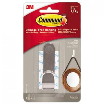 3M Command Decorative Hooks, Large, 1 Hook and 2 Strips/Pack
