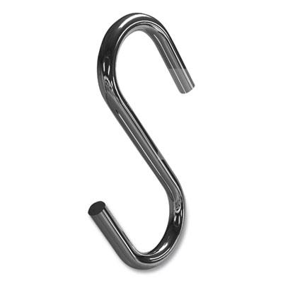 deflecto S Hooks, Metal, Silver, 50/Pack