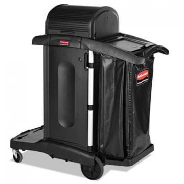 Rubbermaid Executive High Security Janitorial Cleaning Cart, 23.1w x 39.6d x 27.5h, Black
