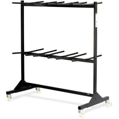 Safco Two-Tier Chair Cart, 64.5w x 33.5d x 70.25h, Black