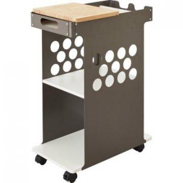 Safco Mini Rolling Storage Cart, 29.75w x 15.75d x 16.5h, White, 200-lb Capacity