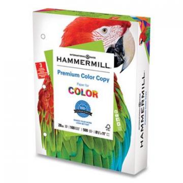International Paper Hammermill Premium Color Copy Print Paper, 3-Hole, 28 lb, 8.5 x 11, 500/Ream