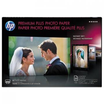 HP Premium Plus Photo Paper, 11.5 mil, 11 x 17, Glossy White, 25/Pack