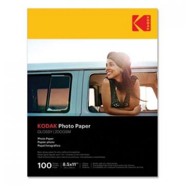 Kodak Photo Paper, 8 mil, 8.5 x 11, Glossy White, 100/Pack