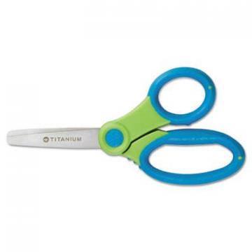 Westcott Titanium Bonded Kids Scissors, Rounded Tip, 5" Long, 2" Cut, Randomly Assorted
