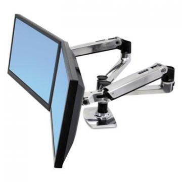 Ergotron LX Dual Side-by-Side Arm for WorkFit-D Sit-Stand Desk, 21.4w x 25.6d x 20.9h
