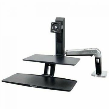 Ergotron 24391026 WorkFit-A Sit-Stand Workstation with Suspended Keyboard