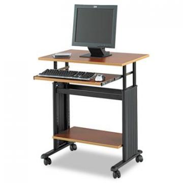Safco Adjustable Height Workstation, 29.5w x 22d x 34h, Cherry/Black