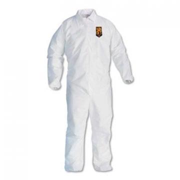 Kimberly-Clark KleenGuard A40 Elastic-Cuff and Ankles Coveralls, White, 2X-Large, 25/Case