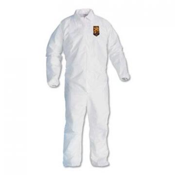 Kimberly-Clark KleenGuard A40 Elastic-Cuff and Ankles Coveralls, White, Large, 25/Case