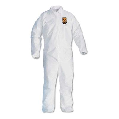 Kimberly-Clark KleenGuard A40 Elastic-Cuff and Ankles Coveralls, 4X-Large, White, 25/Carton
