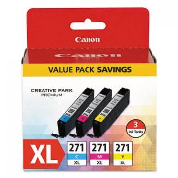 Canon CLI-271XL (0337C005) High-Yield Cyan,Magenta,Yellow Ink Cartridge